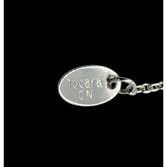 New Tocara Sterling Silver DiAmi Crystal Flower Pendant Bracelet Clover Floral - Picture 8 of 12